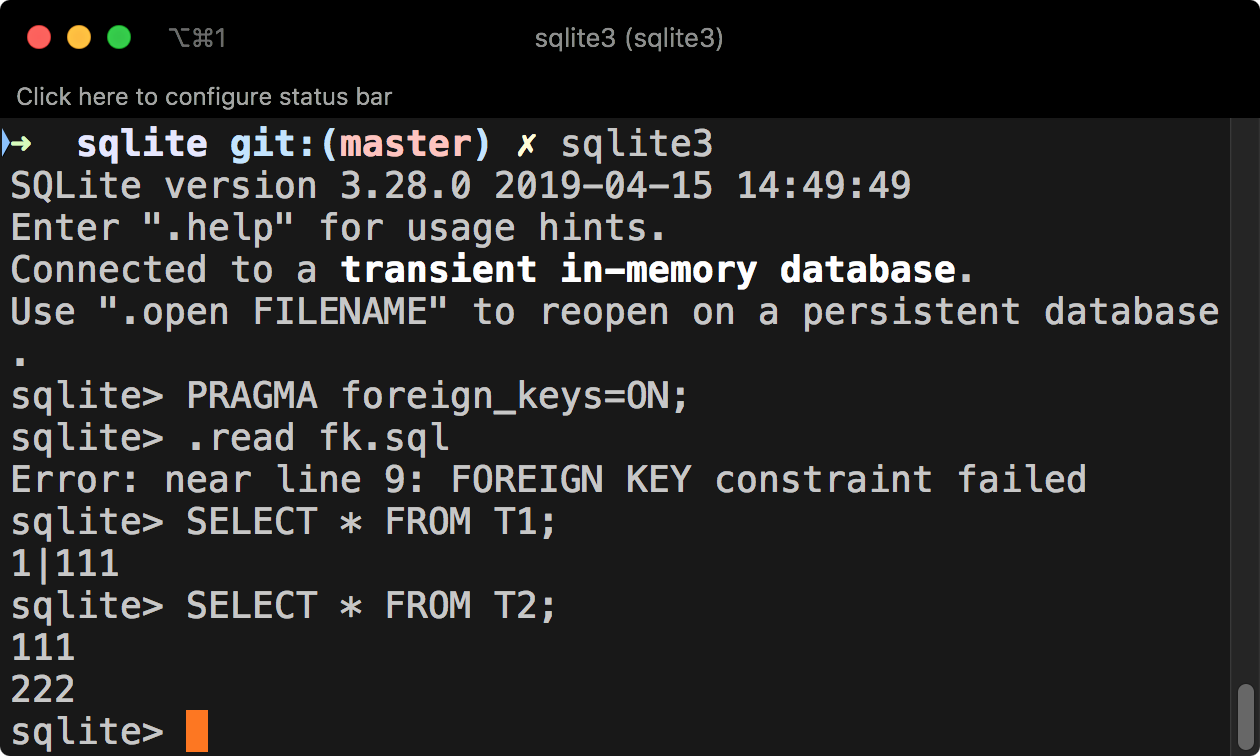 sqlite foreign key cascade example