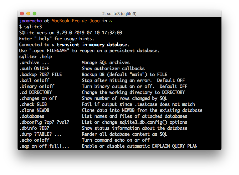 sqlite commands tutorial